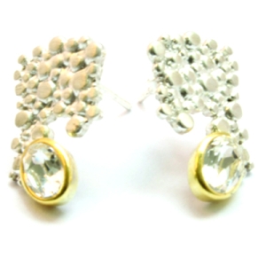 Kolczyki z białą cyrkonią "Ball earrings"| Fröhlich Design