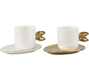 Porcelanowa filiżanka wielkanocna ze spodkiem