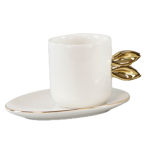 Porcelanowa filiżanka wielkanocna z białym spodkiem