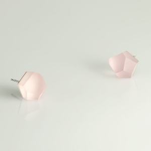 Kolczyki złocone VU 12 mm Blossom Pink | Fruit Bijoux