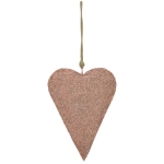 Ozdoba z metalu: serce z cekinami