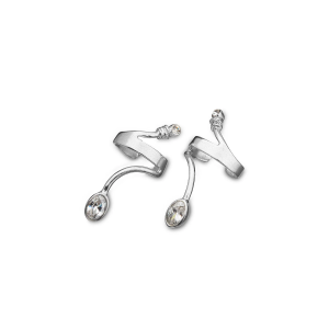 Nausznica z białą cyrkonią srebro "like a snake" srebrna | Fröhlich Design