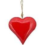 Metalowe Duże Wiszące Serce – Magiczna Ozdoba Choinkowa