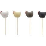 Ceramiczna Kura na Patyku średnia – Kolorowy Akcent w Ogrodzie