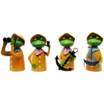 Nakładka na płot: żaba w żółtym płaszczu 