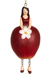 Dekoracja wisząca: wróżka kwiatowa jabłko