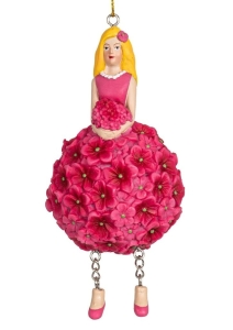 Dekoracja wisząca: wróżka kwiatowa hortensja 