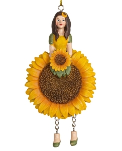 Dekoracja wisząca: wróżka kwiatowa słonecznik