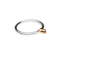 Pierścionek z topazem białym srebro "Wide white" | Fröhlich Design