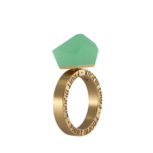 Top złocony VU 8 mm (kryształ) do pierścionka Flash Green | Fruit Bijoux