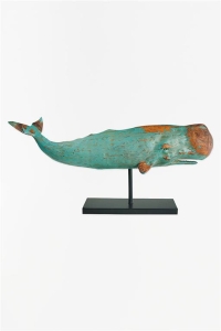 Drewniana Rzeźba : Waleń, Wieloryb turkusowy