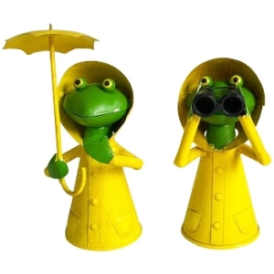 Nakładka na płot : żaba w płaszczu