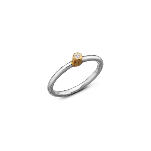 Pierścionek z topazem białym srebro "The complementary"| Fröhlich Design