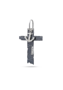 Naszyjnik męski "Cross with anchor" | Fröhlich Design