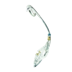 Nausznica "Earcuff two parts" z niebieską cyrkonią - lewa | Fröhlich Design