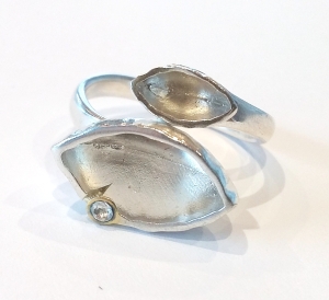 Pierścionek z białą cyrkonią DP004  Fröhlich Design