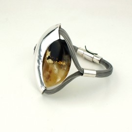 Bracelet with amber B388G