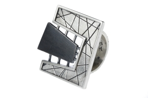 Pierścionek srebro "Cross the line" DP061 | Fröhlich Design