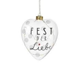 Ozdoba na choinkę: szklana bombka - serce