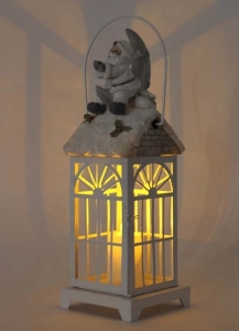 Lampion - Św. Mikołaj na dachu