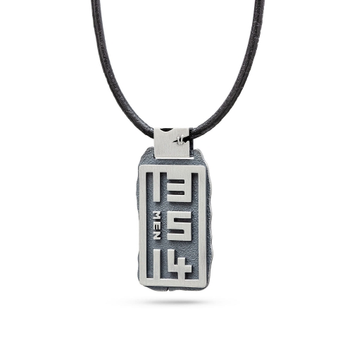 Naszyjnik męski srebro "13 05 14 means men" | Fröhlich Design
