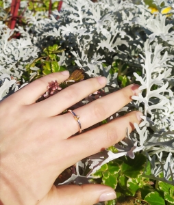 Pierścionek z topazem białym srebro "Wide white" | Fröhlich Design