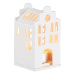 Porcelanowy lampion domek: dom miejski 