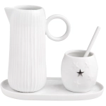 Porcelanowy zestaw: mlecznik i cukierniczka Stars & Stripes