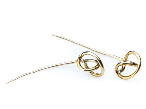 Kolczyki srebro "złocone pętelki" | Fröhlich Design