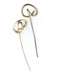 Kolczyki srebro "złocone pętelki" | Fröhlich Design