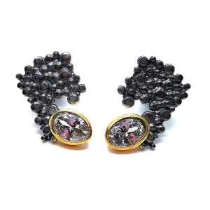 Kolczyki z białą cyrkonią "Ball earrings"| Fröhlich Design