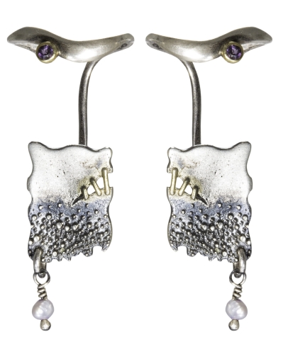 Nausznica z cyrkonią DK009/lewa | Fröhlich Design