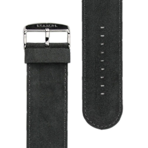 S.T.A.M.P.S. Uhrenarmband Wild Leather Dark Grey