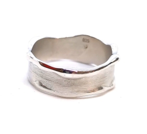 Pierścionek "Melting dark roundabout "srebro | Fröhlich Design