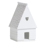 Porcelanowy lampion domek: chatka z piernika - serce