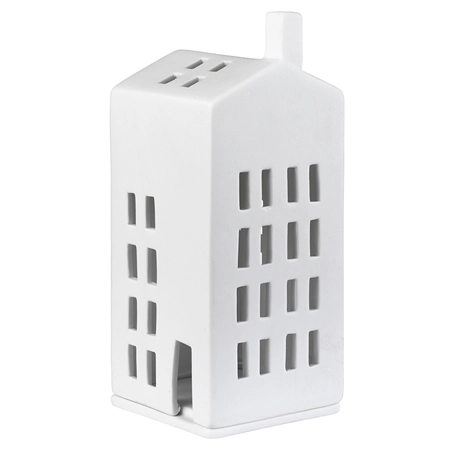 Porcelanowy lampion domek: małe okienka