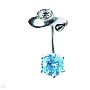 Nausznica z niebieską cyrkonią DK013/lewa Fröhlich Design