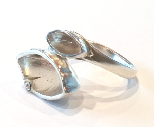 Pierścionek z białą cyrkonią DP004  Fröhlich Design